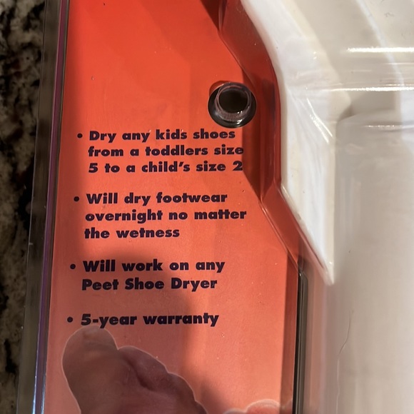 PeeWee PEET shoe dryer attachment for kids shoes NEW in packaging. - Picture 3 of 5